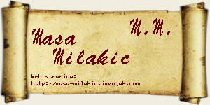 Maša Milakić vizit kartica
